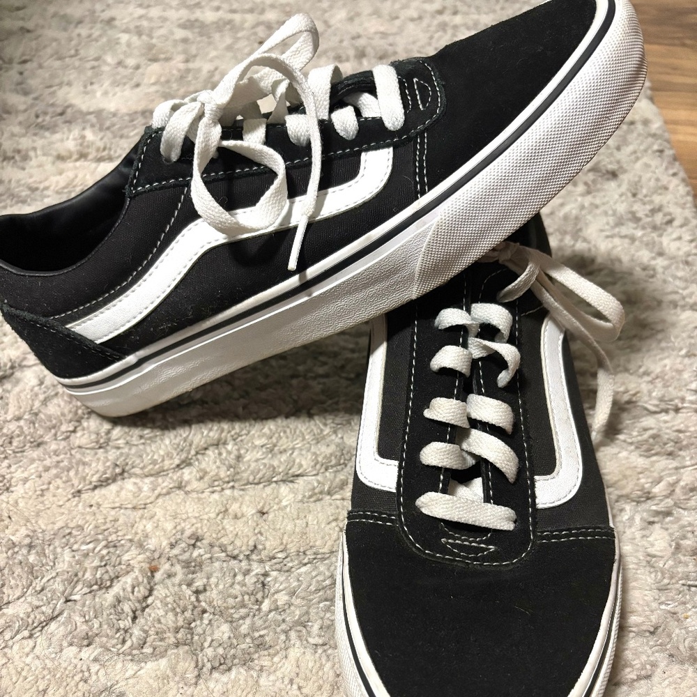 Vans, black & white old School Tie